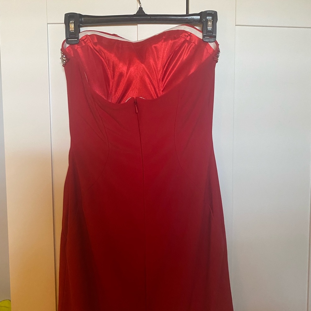 Size 2 red formal dress with beading